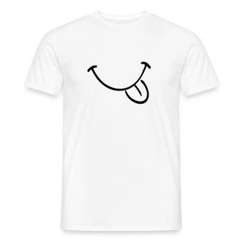 zunge_f1 - T-shirt homme - blanc - Devant - AI Model Male 178 dark (178cm)