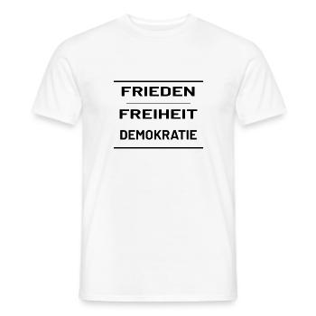 Dein Frieden & Freiheit T-Shirt - Männer T-Shirt - Weiß - Vorne - AI Model Male 178 dark (178cm)