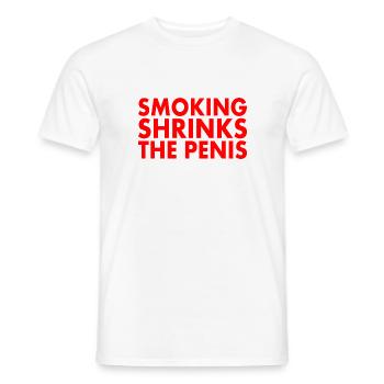Smoking shrinks the penis - Männer T-Shirt - Weiß - Vorne - AI Model Male 178 dark (178cm)
