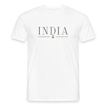 J’aime l’Inde - T-shirt homme - blanc - Devant - AI Model Male 178 dark (178cm)