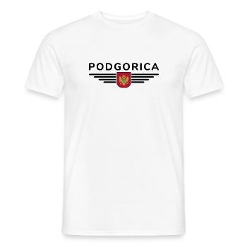 Podgorica Design – Hauptstadt-Moment - Männer T-Shirt - Weiß - Vorne - AI Model Male 178 dark (178cm)
