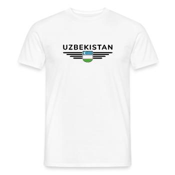 T-shirt de l’Ouzbékistan – Fierté et culture - T-shirt homme - blanc - Devant - AI Model Male 178 dark (178cm)
