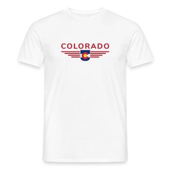 Colorado Fan T-Shirt – Mountains & Adventure - Men's T-Shirt - white - Front - AI Model Male 178 dark (178cm)