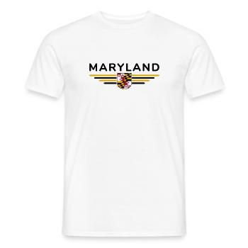 Maryland Fan T-Shirt – Perfect for fans! - Men's T-Shirt - white - Front - AI Model Male 178 dark (178cm)