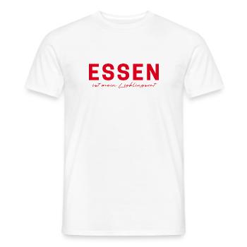 Essen T-Shirt – Ruhrgebiet & Skyline Style - Männer T-Shirt - Weiß - Vorne - AI Model Male 178 dark (178cm)
