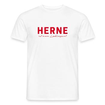 Herne T-Shirt – Show your love for the Ruhr area - Men's T-Shirt - white - Front - AI Model Male 178 dark (178cm)