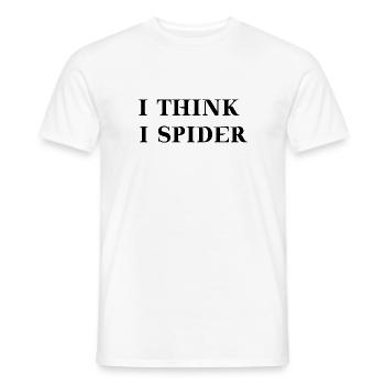 I think I spider lustige Geschenkidee Englisch - Männer T-Shirt - Weiß - Vorne - AI Model Male 178 dark (178cm)