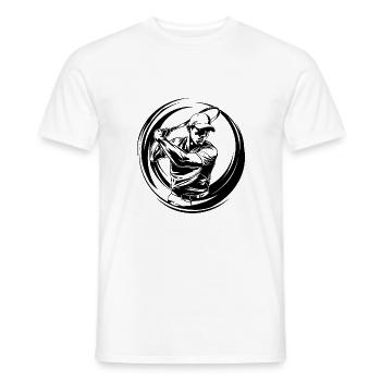 Tennis Spieler Silhouette - Männer T-Shirt - Weiß - Vorne - AI Model Male 178 dark (178cm)