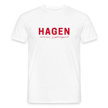T-shirt Hagen Fan – Parfait pour tous les fans ! - T-shirt homme - blanc - Devant - AI Model Male 178 dark (178cm)