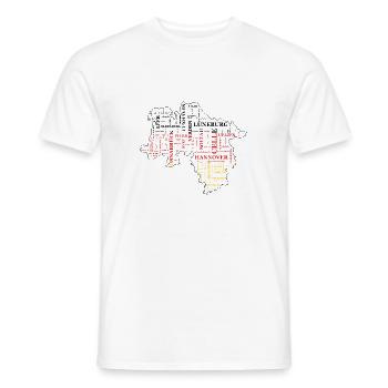 Niedersachsen Flagge Bundesland Umriss Geschenk NS - Männer T-Shirt - Weiß - Vorne - AI Model Male 178 dark (178cm)