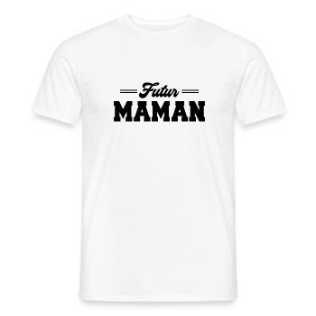 Futur Maman - T-shirt homme - blanc - Devant - AI Model Male 178 dark (178cm)