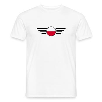 Poland Style T-Shirt - Men's T-Shirt - white - Front - AI Model Male 178 dark (178cm)