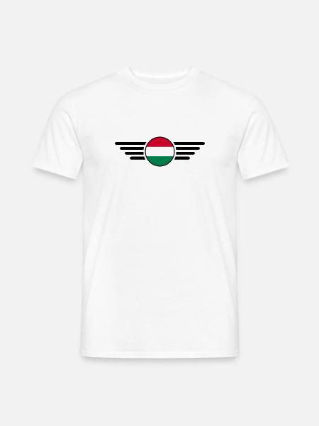 Ungarn Stil Design T-Shirt - Männer T-Shirt - Weiß