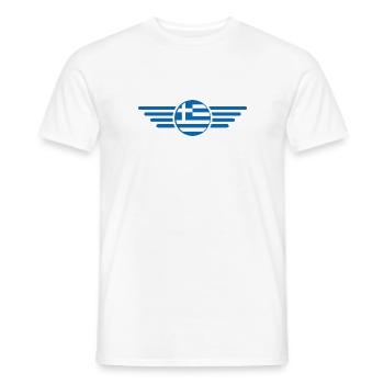 T-shirt design de style grec - T-shirt homme - blanc - Devant - AI Model Male 178 dark (178cm)