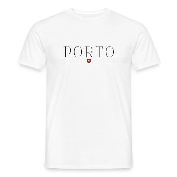 Porto, Portugal Style Design T-Shirt - T-shirt homme - blanc - Devant - AI Model Male 178 dark (178cm)
