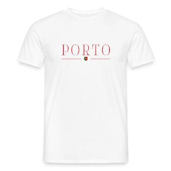 Porto, Portugal Style Design T-Shirt - T-shirt homme - blanc - Devant - AI Model Male 178 dark (178cm)