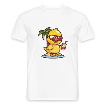 Duck Summer Beach Vacation - Men's T-Shirt - white - Front - AI Model Male 178 dark (178cm)
