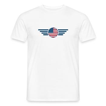 J’aime les États-Unis, T-shirt design de style élégance - T-shirt homme - blanc - Devant - AI Model Male 178 dark (178cm)
