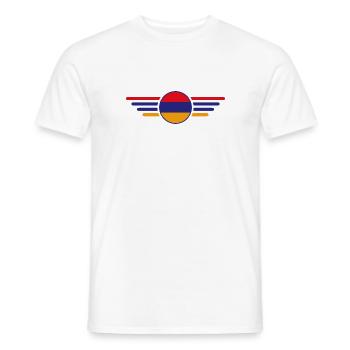 J’aime l’Arménie, T-Shirt Design Style Élégance - T-shirt homme - blanc - Devant - AI Model Male 178 dark (178cm)