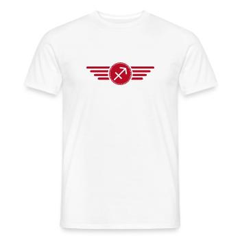 Zodiac sign Sagittarius, exclusive t-shirt design - Men's T-Shirt - white - Front - AI Model Male 178 dark (178cm)
