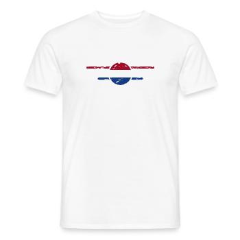 J’aime les Pays-Bas, T-shirt design de style élégance - T-shirt homme - blanc - Devant - AI Model Male 178 dark (178cm)