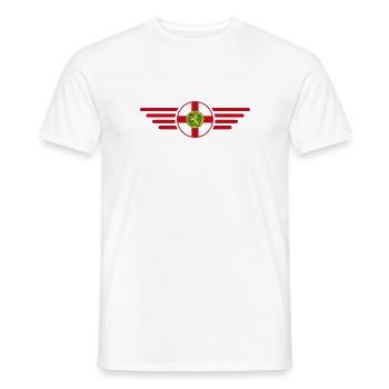 J’aime Aurigny, T-shirt design de style élégance - T-shirt homme - blanc - Devant - AI Model Male 178 dark (178cm)