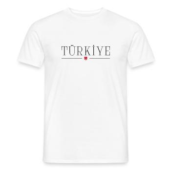 Türkiye Turquie Turquie Ailes et croissant de lune - T-shirt homme - blanc - Devant - AI Model Male 178 dark (178cm)
