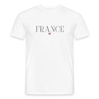 I Love France Elegance Style Design Outfits - Men's T-Shirt - white - Front - AI Model Male 178 dark (178cm)