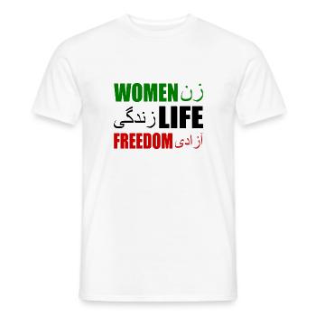 Women life freedom - T-shirt homme - blanc - Devant - AI Model Male 178 dark (178cm)