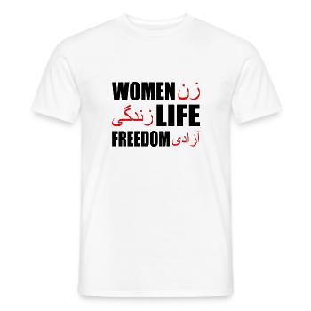 Women life freedom - T-shirt homme - blanc - Devant - AI Model Male 178 dark (178cm)