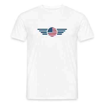 United States USA Style Design T-Shirt - Men's T-Shirt - white - Front - AI Model Male 178 dark (178cm)
