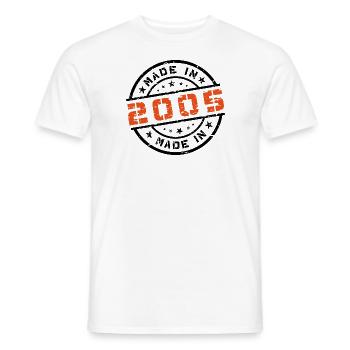 Geburtsjahr Geburtstag Born In - Made in 2005 - Männer T-Shirt - Weiß - Vorne - AI Model Male 178 dark (178cm)