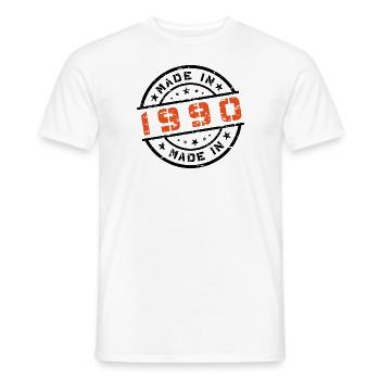 Geburtsjahr Geburtstag Born In - Made in 1990 - Männer T-Shirt - Weiß - Vorne - AI Model Male 178 dark (178cm)