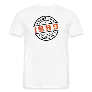 Année de naissance Anniversaire Né en - Fabriqué en 1999 - T-shirt homme - blanc - Devant - AI Model Male 178 dark (178cm)