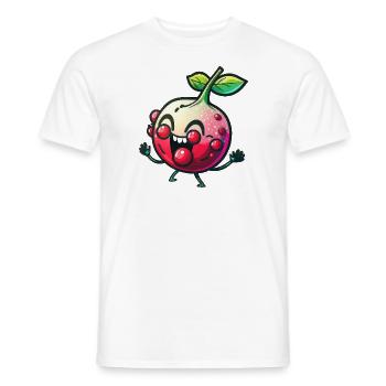 Funny pomegranate - Men's T-Shirt - white - Front - AI Model Male 178 dark (178cm)