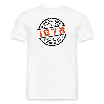 Année de naissance Anniversaire Né en - Fabriqué en 1972 - T-shirt homme - blanc - Devant - AI Model Male 178 dark (178cm)