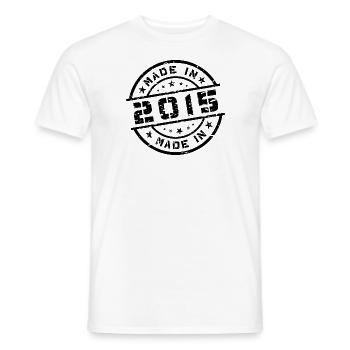 Année de naissance Anniversaire Né en - Fabriqué en 2015 - T-shirt homme - blanc - Devant - AI Model Male 178 dark (178cm)