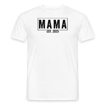 Mama Est. 2025 - T-shirt homme - blanc - Devant - AI Model Male 178 dark (178cm)