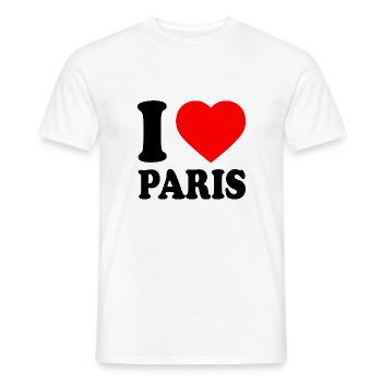 I love paris - Männer T-Shirt - Weiß - Vorne - AI Model Male 178 dark (178cm)
