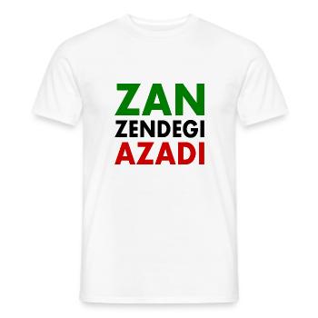 Zan zendegi azadi women life freedom - Männer T-Shirt - Weiß - Vorne - AI Model Male 178 dark (178cm)