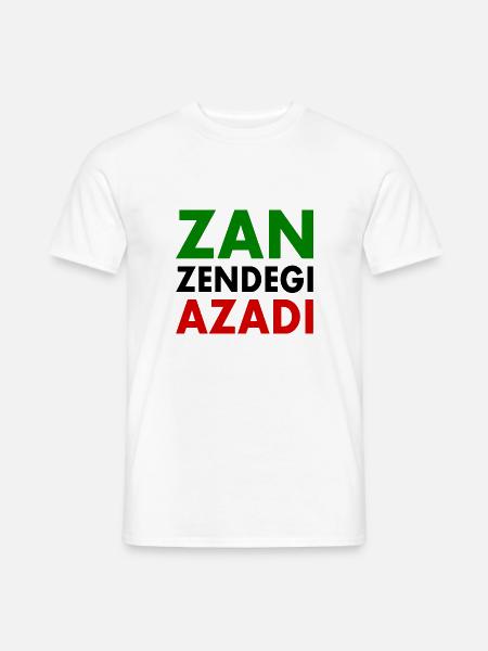 Zan zendegi azadi women life freedom - Männer T-Shirt - Weiß