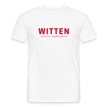 T-shirt Witten Fan – Parfait pour les vrais fans ! - T-shirt homme - blanc - Devant - AI Model Male 178 dark (178cm)