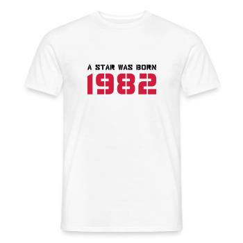 Année de naissance Anniversaire Born In - Made in 1982 - T-shirt homme - blanc - Devant - AI Model Male 178 dark (178cm)