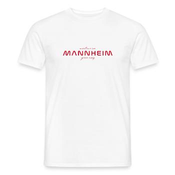 Mannheim T-Shirt – Perfect for Fans & Lovers - Men's T-Shirt - white - Front - AI Model Male 178 dark (178cm)