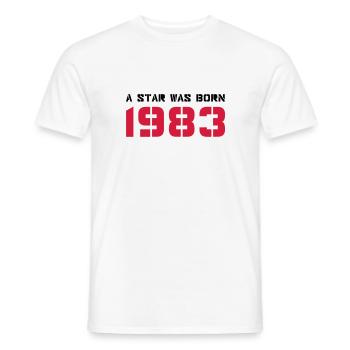 Année de naissance Anniversaire Born In - Made in 1983 - T-shirt homme - blanc - Devant - AI Model Male 178 dark (178cm)