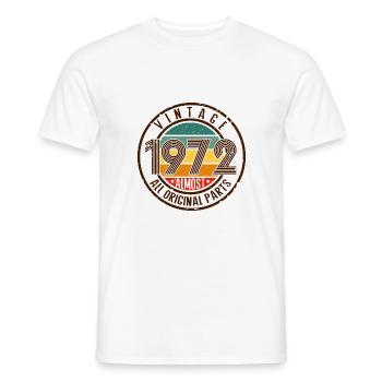 Vintage 1972 almost all original - T-shirt homme - blanc - Devant - AI Model Male 178 dark (178cm)