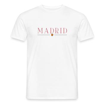 Madrid, Espagne Style Design T-Shirt - T-shirt homme - blanc - Devant - AI Model Male 178 dark (178cm)
