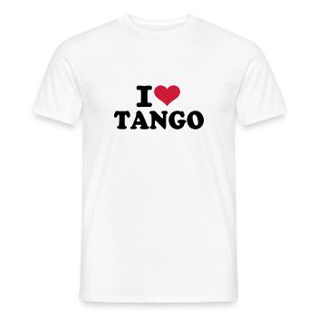 J'aime le tango - T-shirt homme - blanc - Devant - AI Model Male 178 dark (178cm)