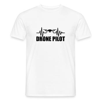 drone - T-shirt homme - blanc - Devant - AI Model Male 178 dark (178cm)