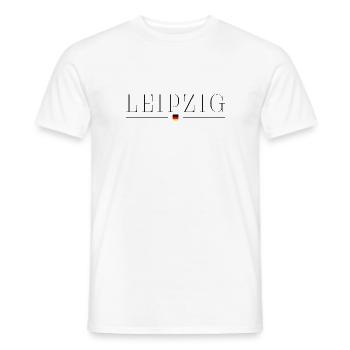 Leipzig, Deutschland Eleganz T-Shirt - Männer T-Shirt - Weiß - Vorne - AI Model Male 178 dark (178cm)